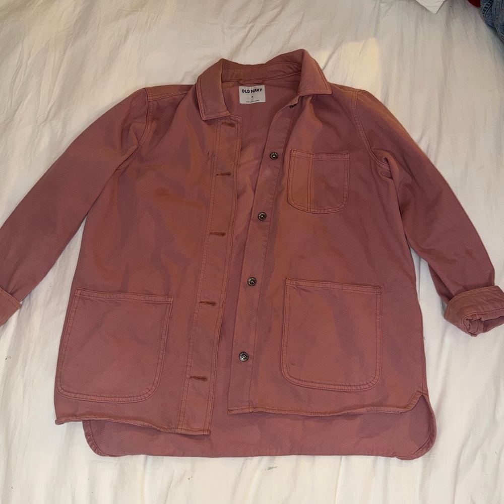 Old Navy Dusty Pink Shirt Jacket
